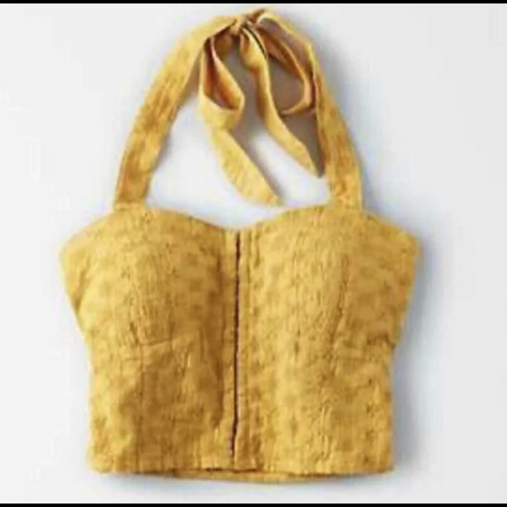 American Eagle Cropped Top w/Tie Back Size XS - Picture 1 of 14